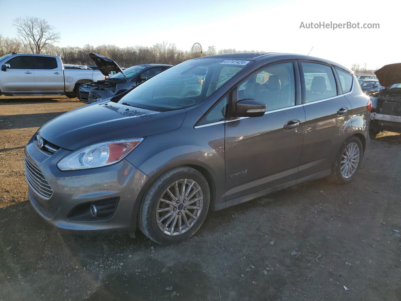 2013 Ford C-max Sel Gray vin: 1FADP5BU1DL549128