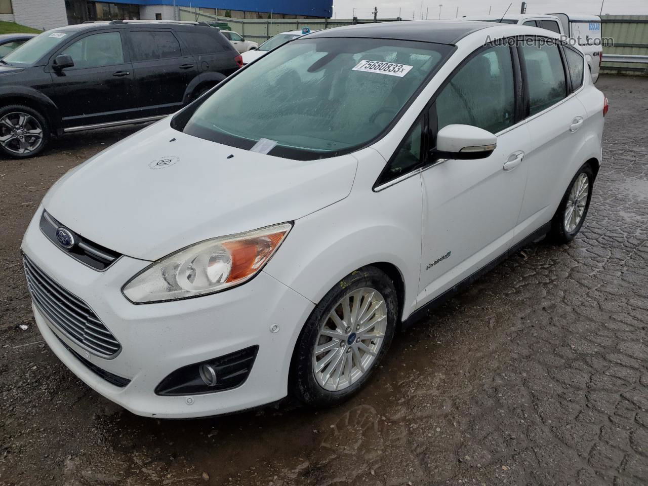 2014 Ford C-max Sel White vin: 1FADP5BU1EL500092