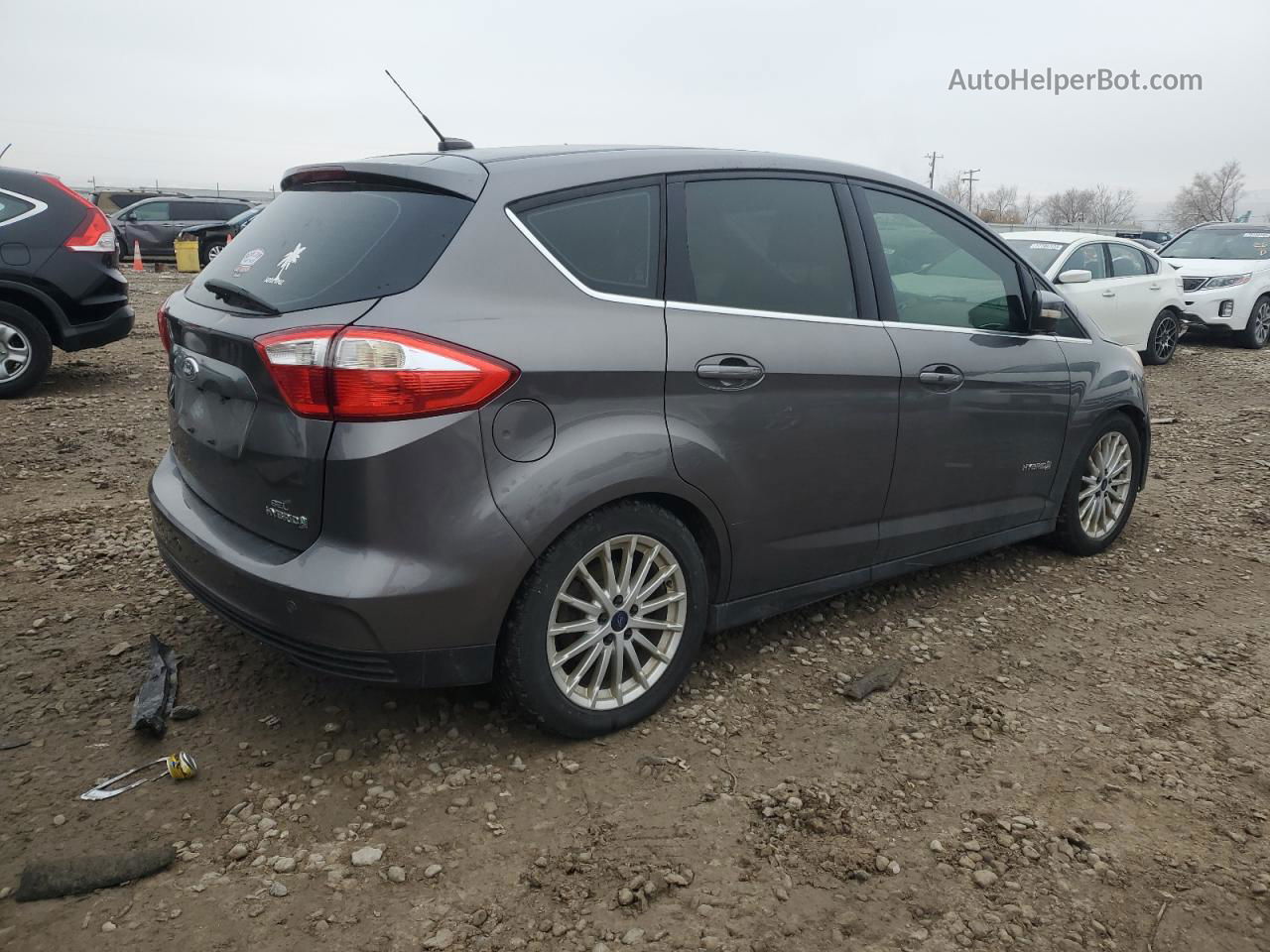 2013 Ford C-max Sel Gray vin: 1FADP5BU2DL520138