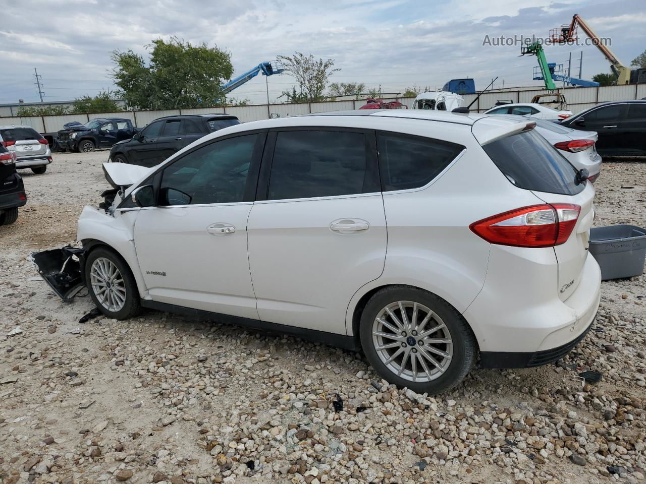 2013 Ford C-max Sel White vin: 1FADP5BU2DL521144