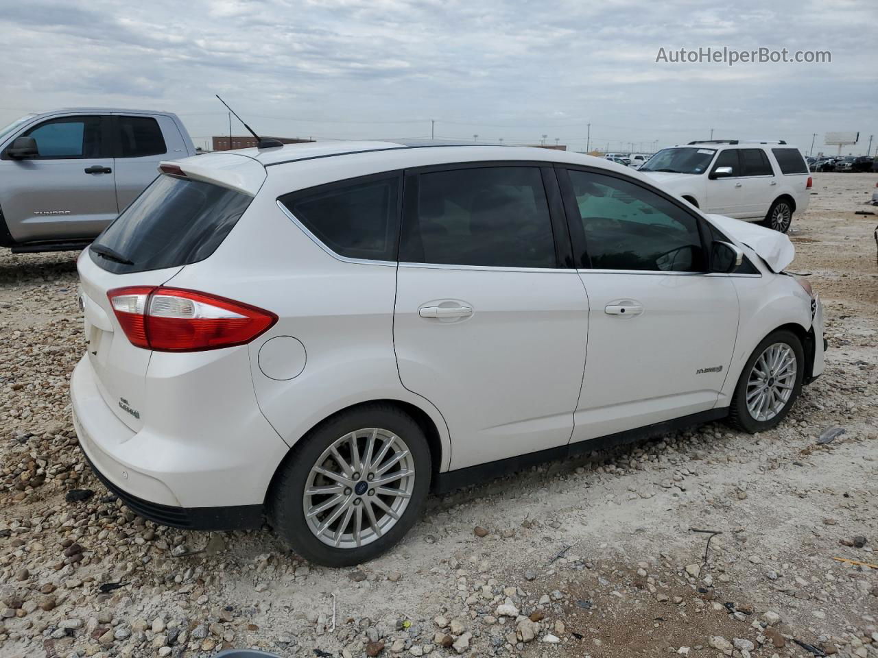 2013 Ford C-max Sel White vin: 1FADP5BU2DL521144