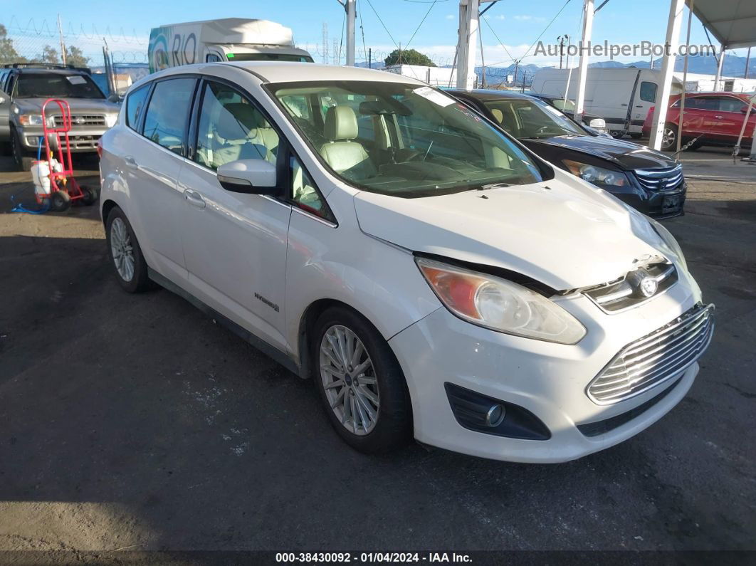 2013 Ford C-max Hybrid Sel White vin: 1FADP5BU2DL528594