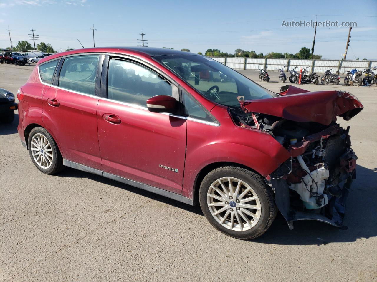 2013 Ford C-max Sel Red vin: 1FADP5BU2DL557643