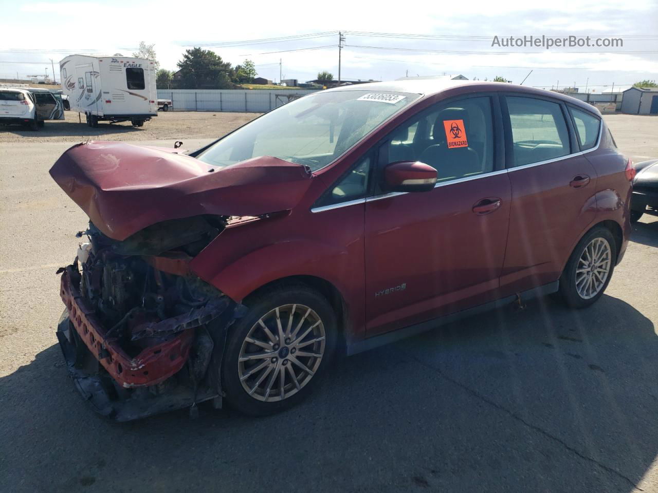 2013 Ford C-max Sel Red vin: 1FADP5BU2DL557643