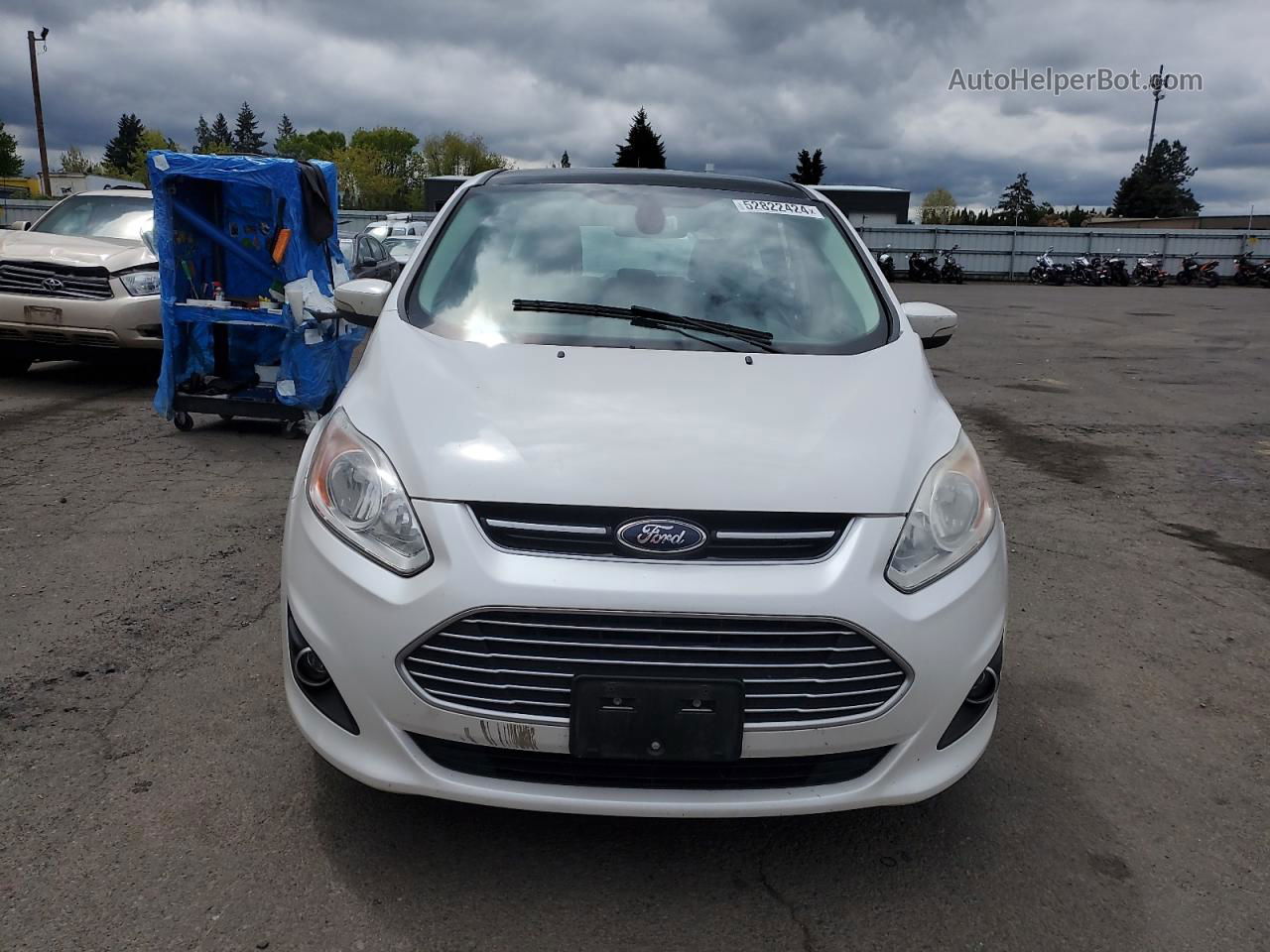 2014 Ford C-max Sel White vin: 1FADP5BU2EL515538