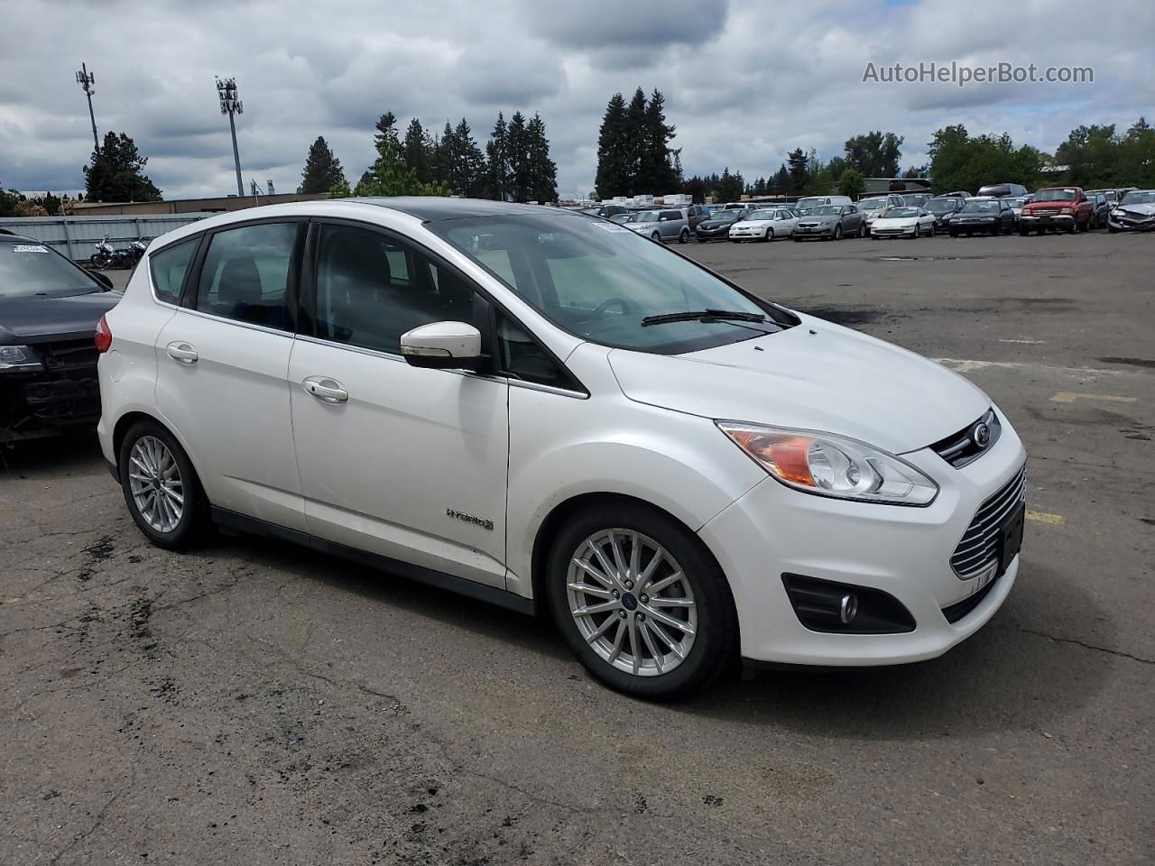 2014 Ford C-max Sel White vin: 1FADP5BU2EL515538