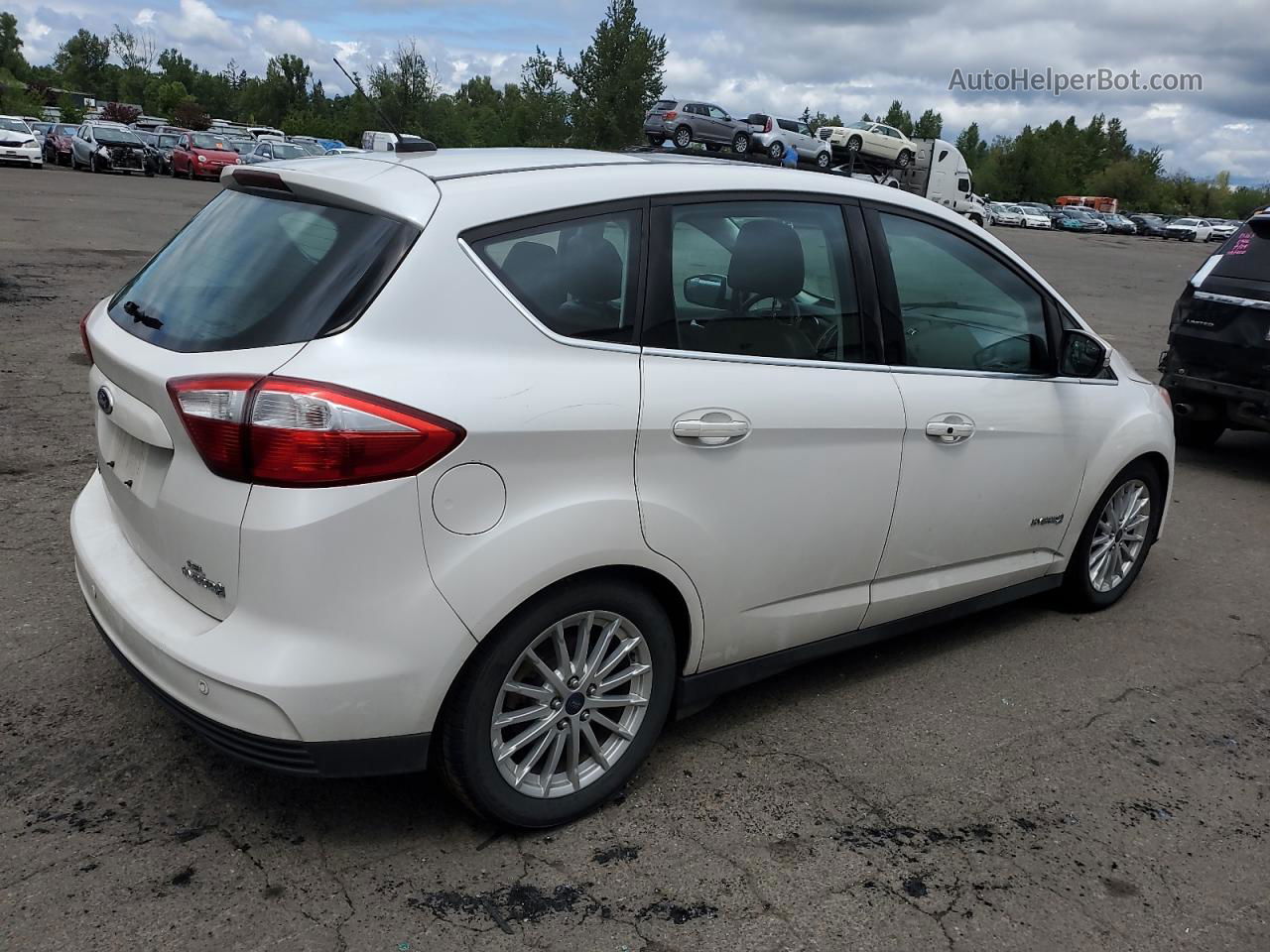 2014 Ford C-max Sel White vin: 1FADP5BU2EL515538