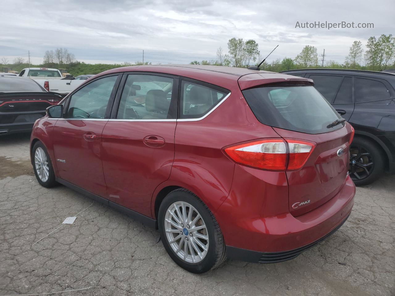 2013 Ford C-max Sel Red vin: 1FADP5BU3DL525140