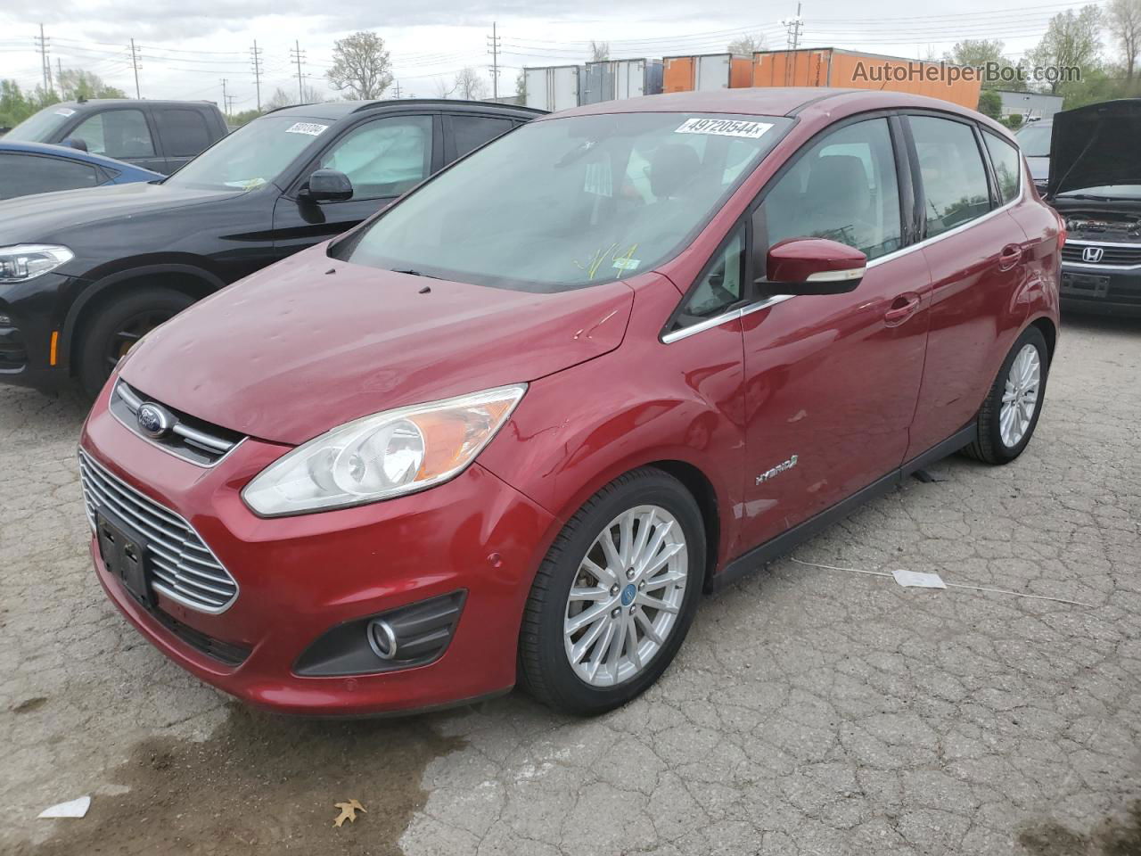 2013 Ford C-max Sel Red vin: 1FADP5BU3DL525140