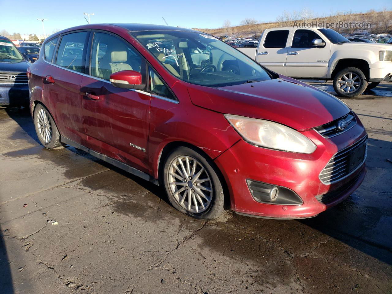 2013 Ford C-max Sel Red vin: 1FADP5BU3DL545677