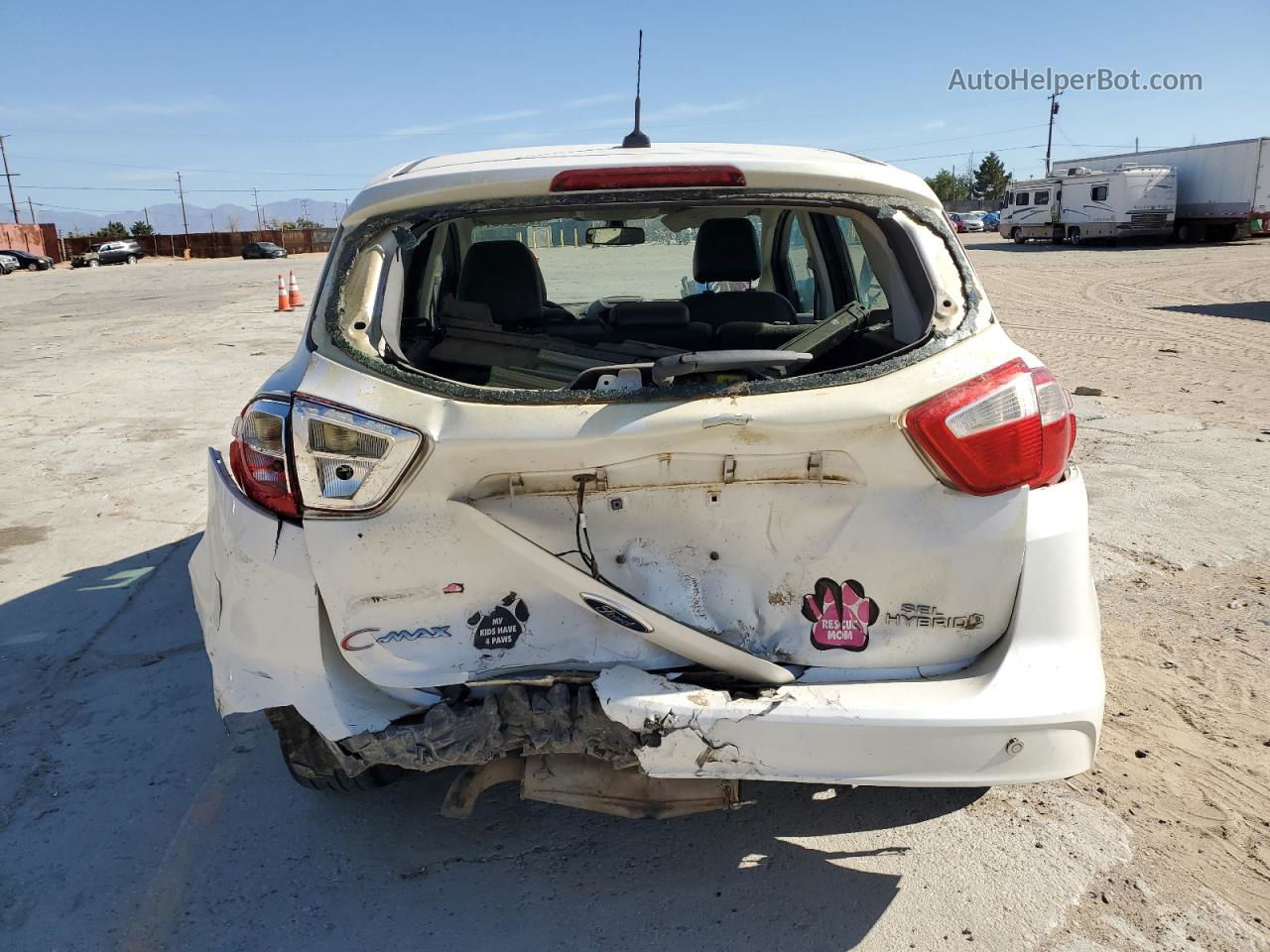 2013 Ford C-max Sel White vin: 1FADP5BU3DL551138