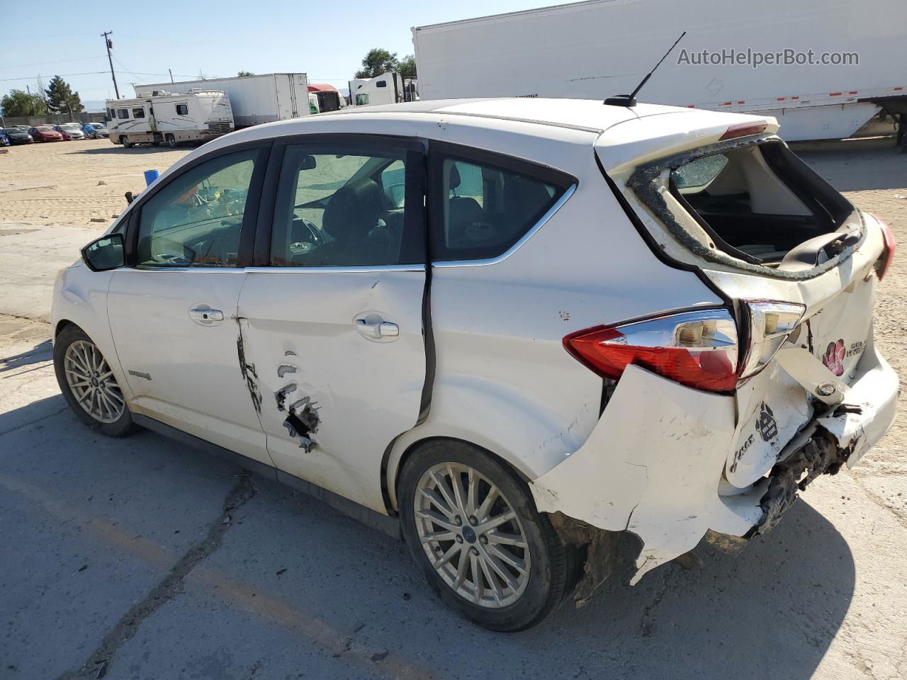 2013 Ford C-max Sel White vin: 1FADP5BU3DL551138