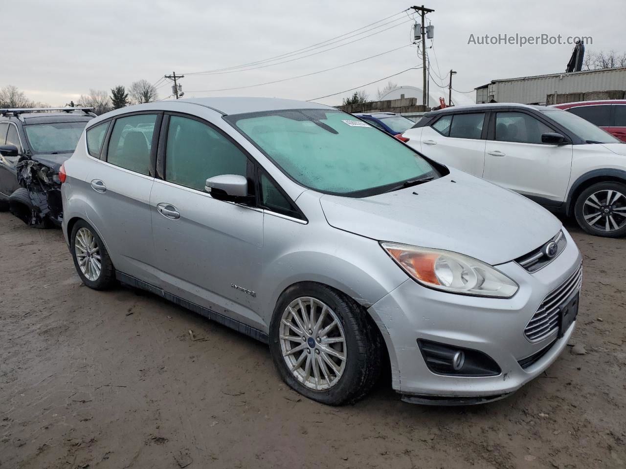 2014 Ford C-max Sel Silver vin: 1FADP5BU3EL507500