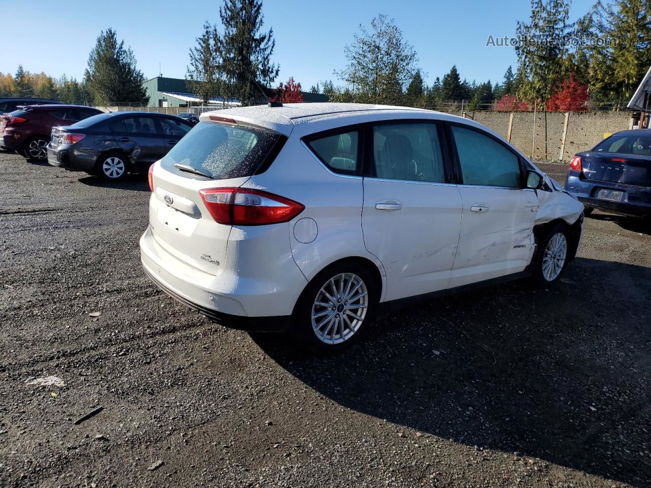 2014 Ford C-max Sel White vin: 1FADP5BU3EL514334