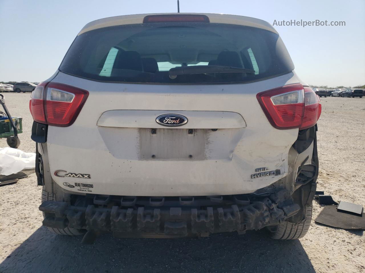 2013 Ford C-max Sel White vin: 1FADP5BU4DL526684