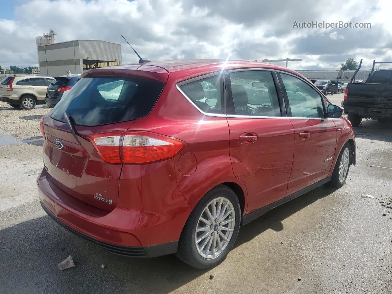 2013 Ford C-max Sel Red vin: 1FADP5BU4DL527317