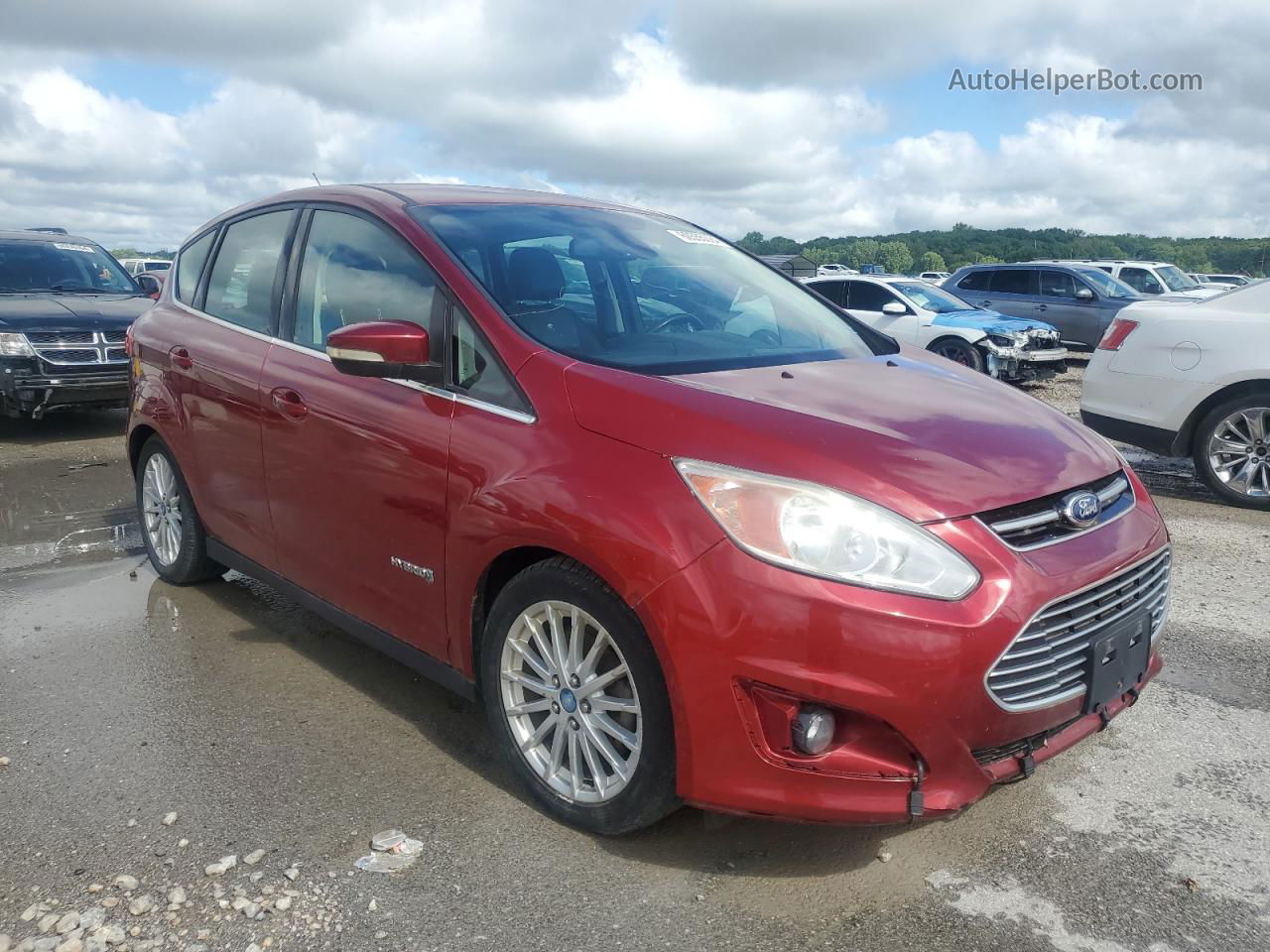 2013 Ford C-max Sel Red vin: 1FADP5BU4DL527317