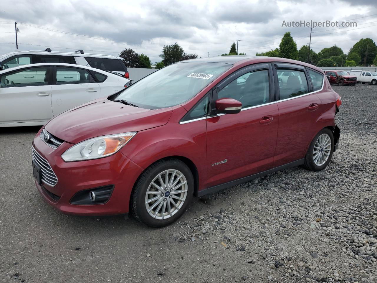 2013 Ford C-max Sel Red vin: 1FADP5BU4DL531030