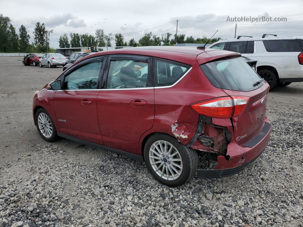 2013 Ford C-max Sel Red vin: 1FADP5BU4DL531030