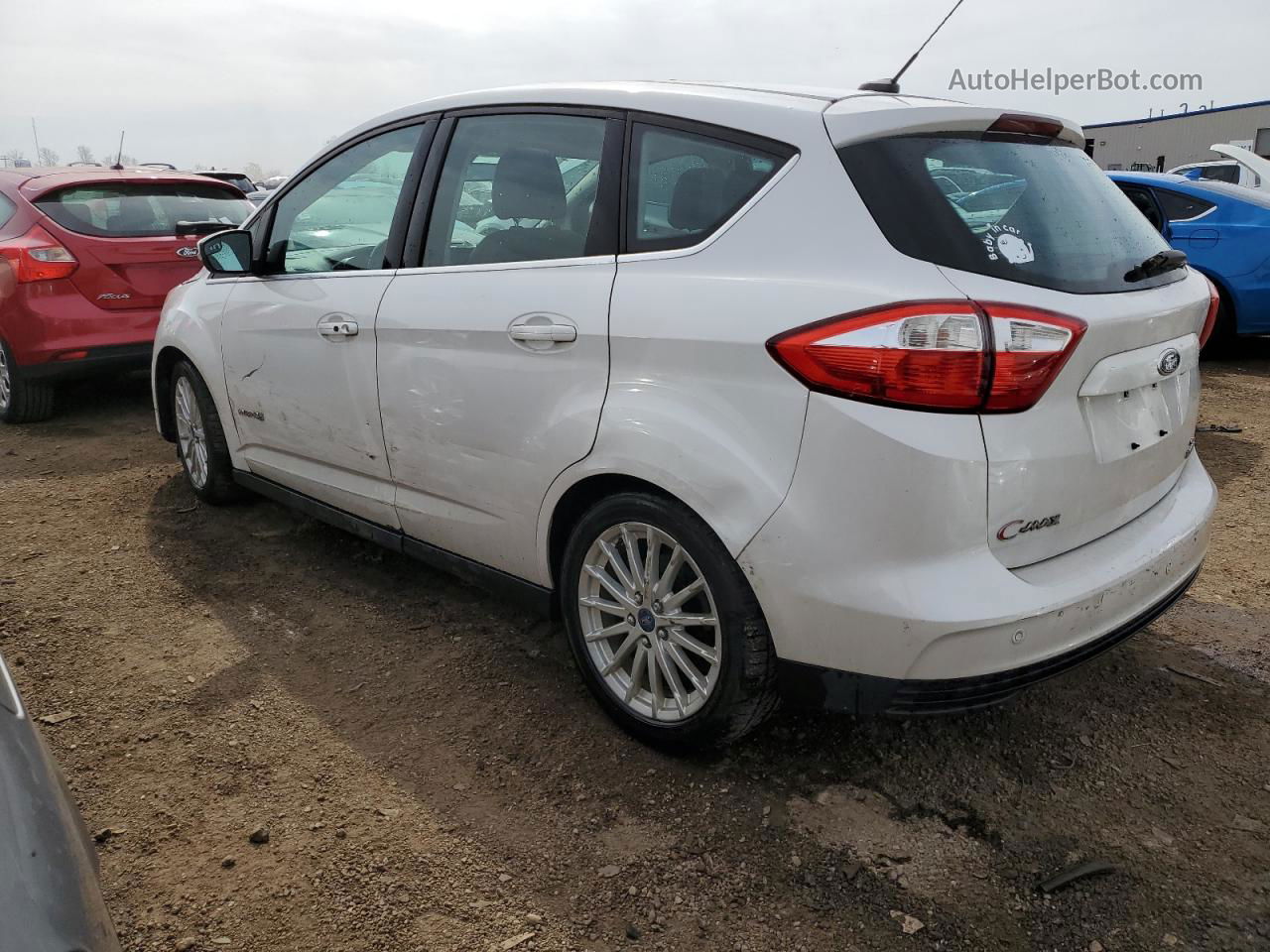 2013 Ford C-max Sel White vin: 1FADP5BU4DL532212