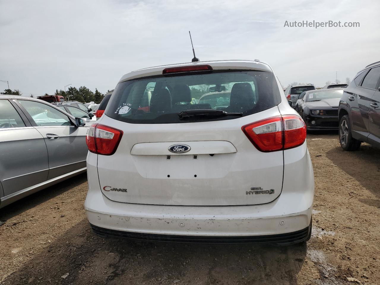 2013 Ford C-max Sel White vin: 1FADP5BU4DL532212