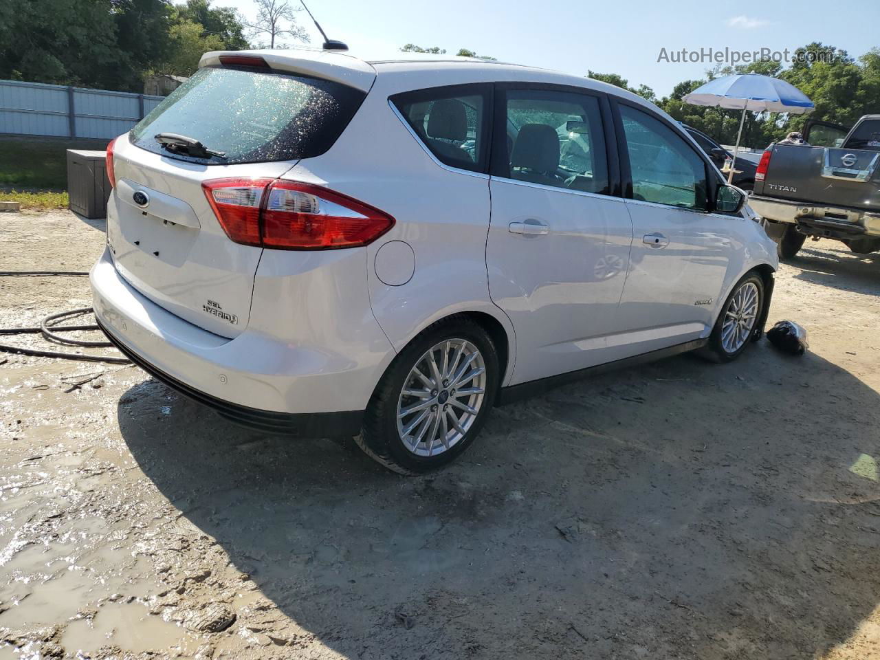 2013 Ford C-max Sel White vin: 1FADP5BU4DL545493