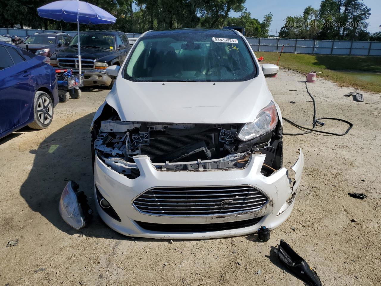 2013 Ford C-max Sel White vin: 1FADP5BU4DL545493