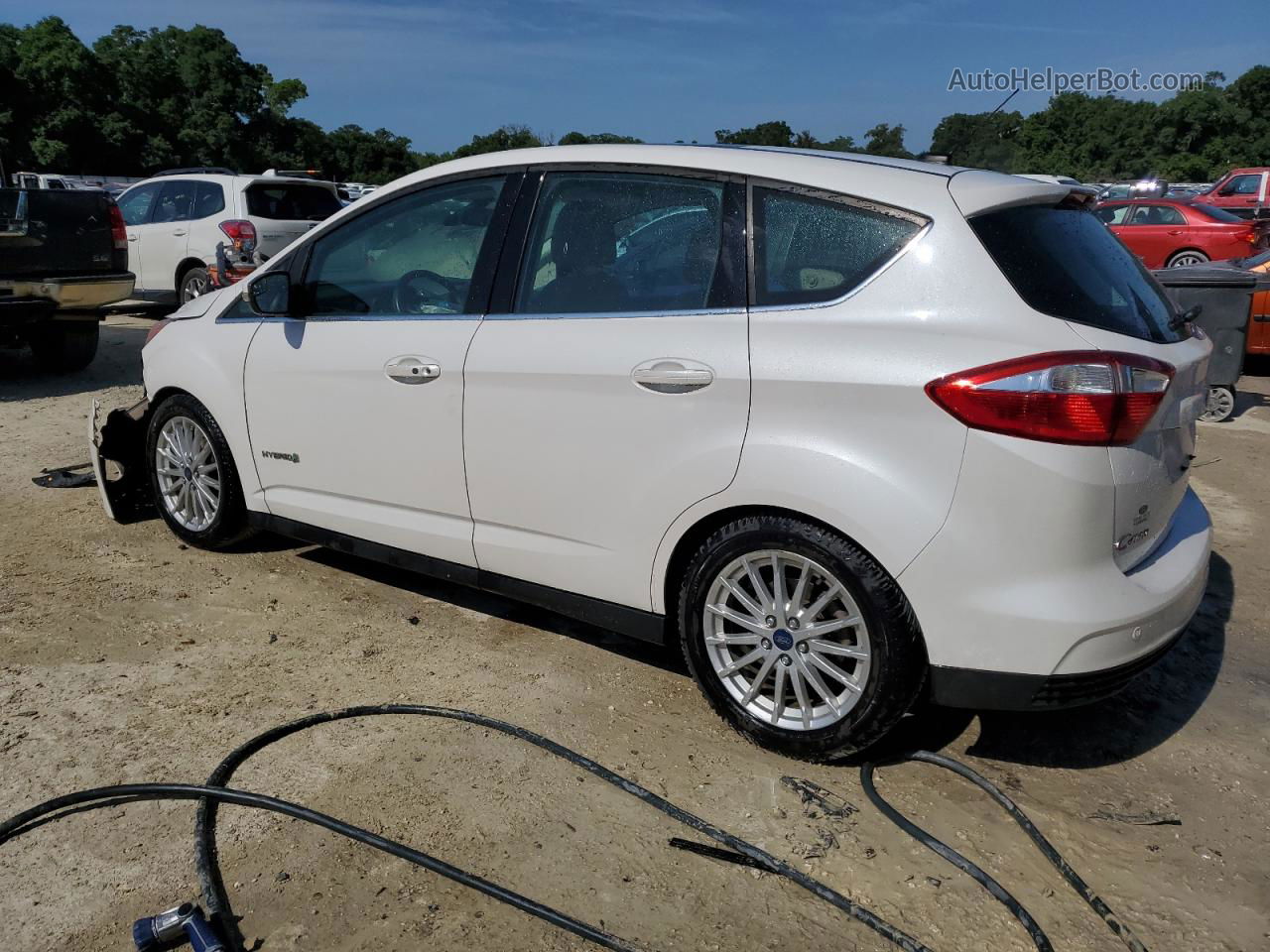 2013 Ford C-max Sel White vin: 1FADP5BU4DL545493