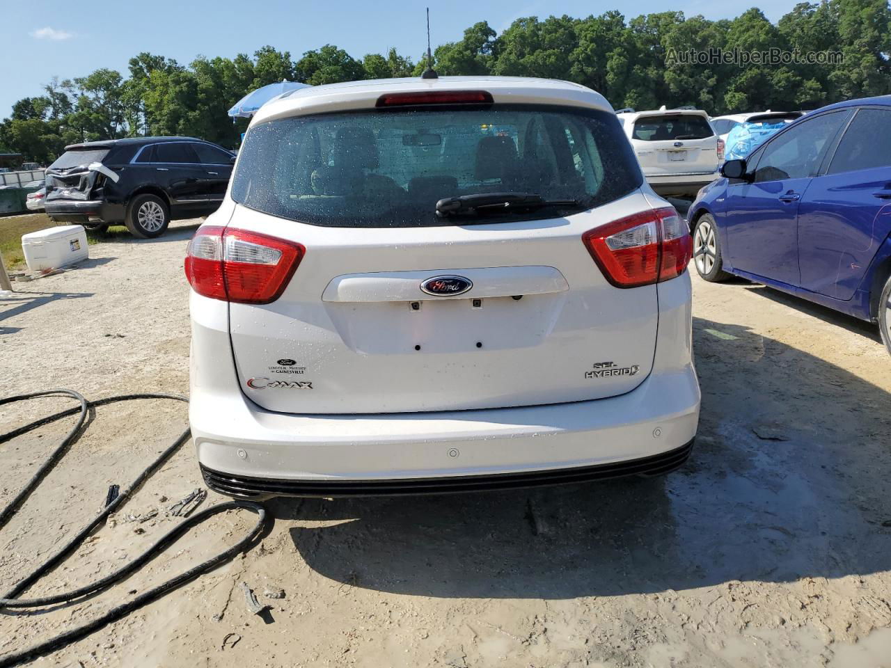 2013 Ford C-max Sel White vin: 1FADP5BU4DL545493