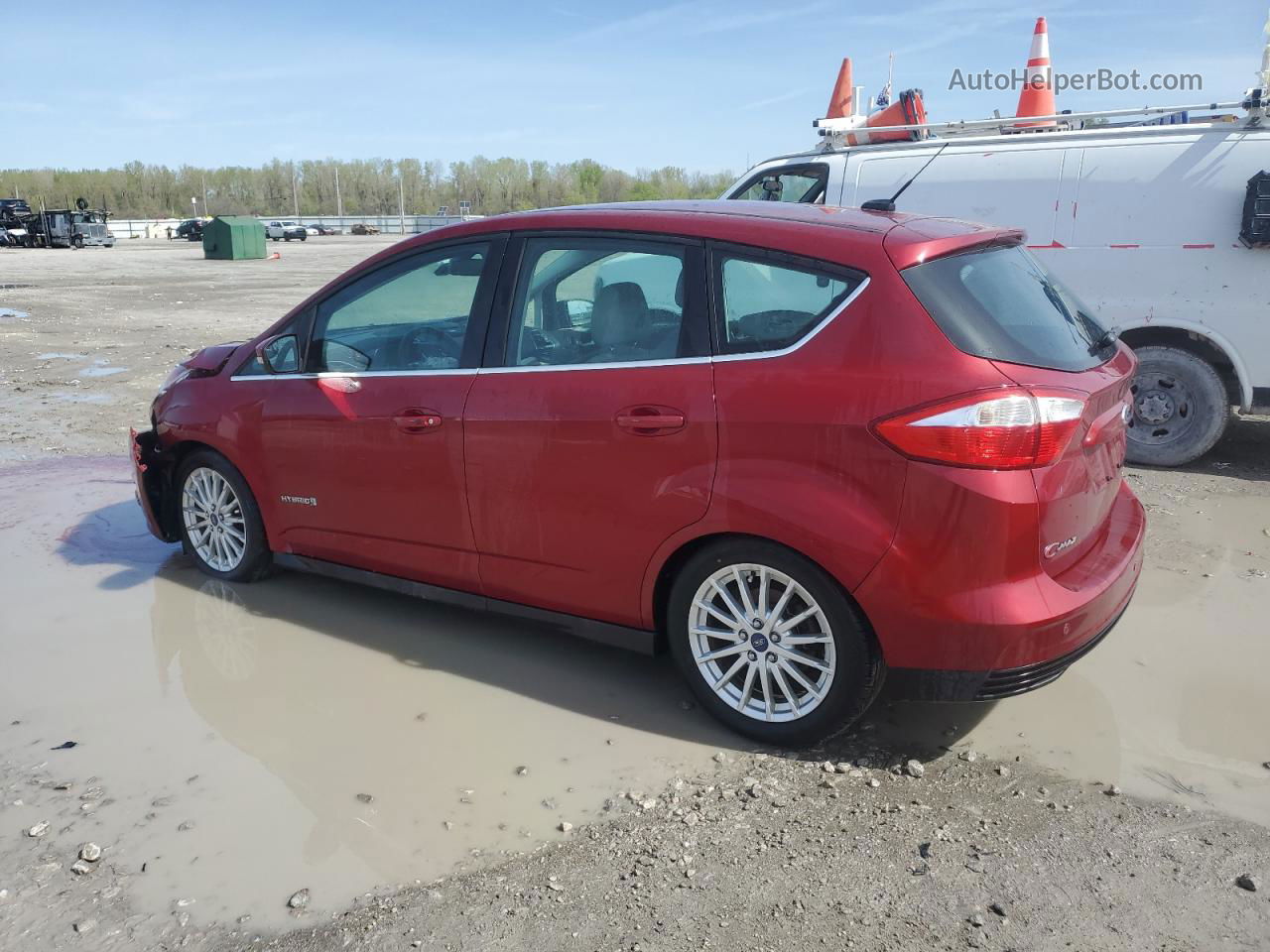 2013 Ford C-max Sel Red vin: 1FADP5BU4DL545610