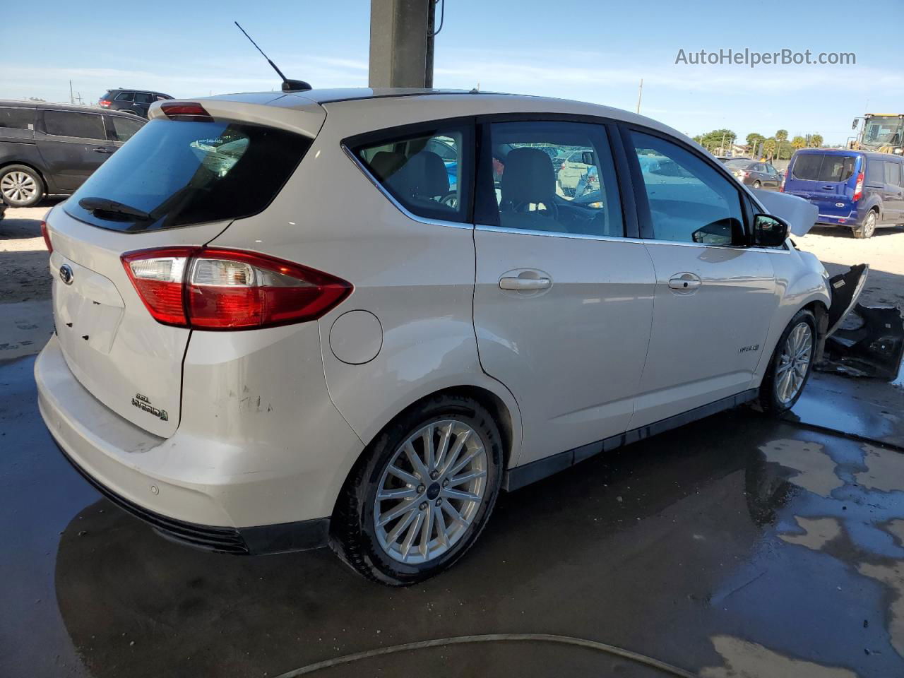 2013 Ford C-max Sel White vin: 1FADP5BU4DL546868