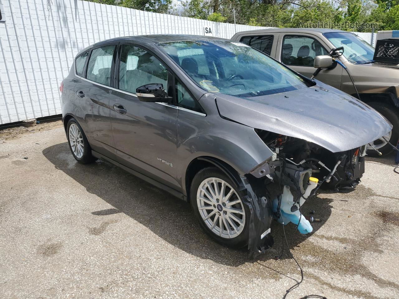 2013 Ford C-max Sel Gray vin: 1FADP5BU4DL548779