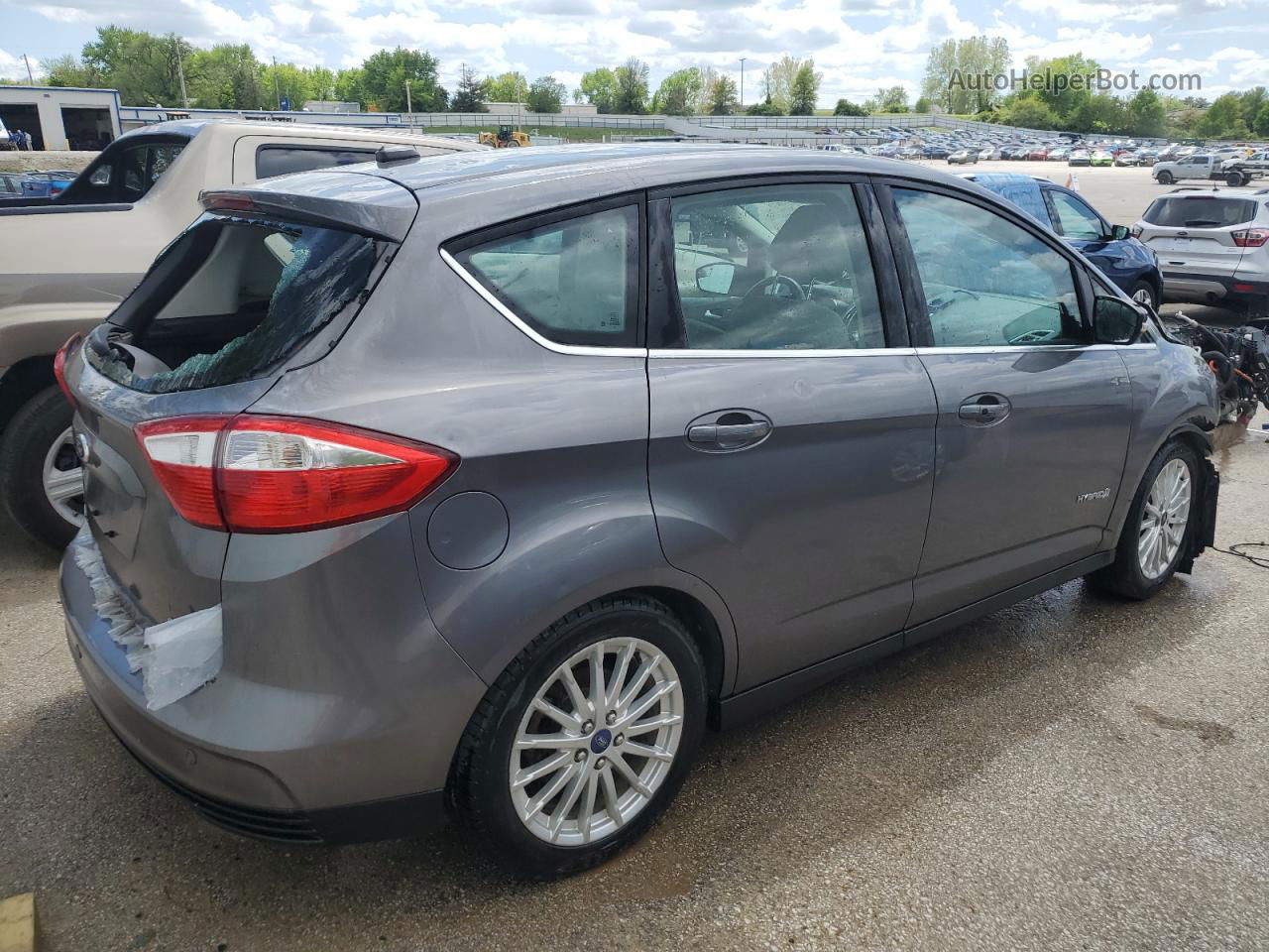 2013 Ford C-max Sel Gray vin: 1FADP5BU4DL548779