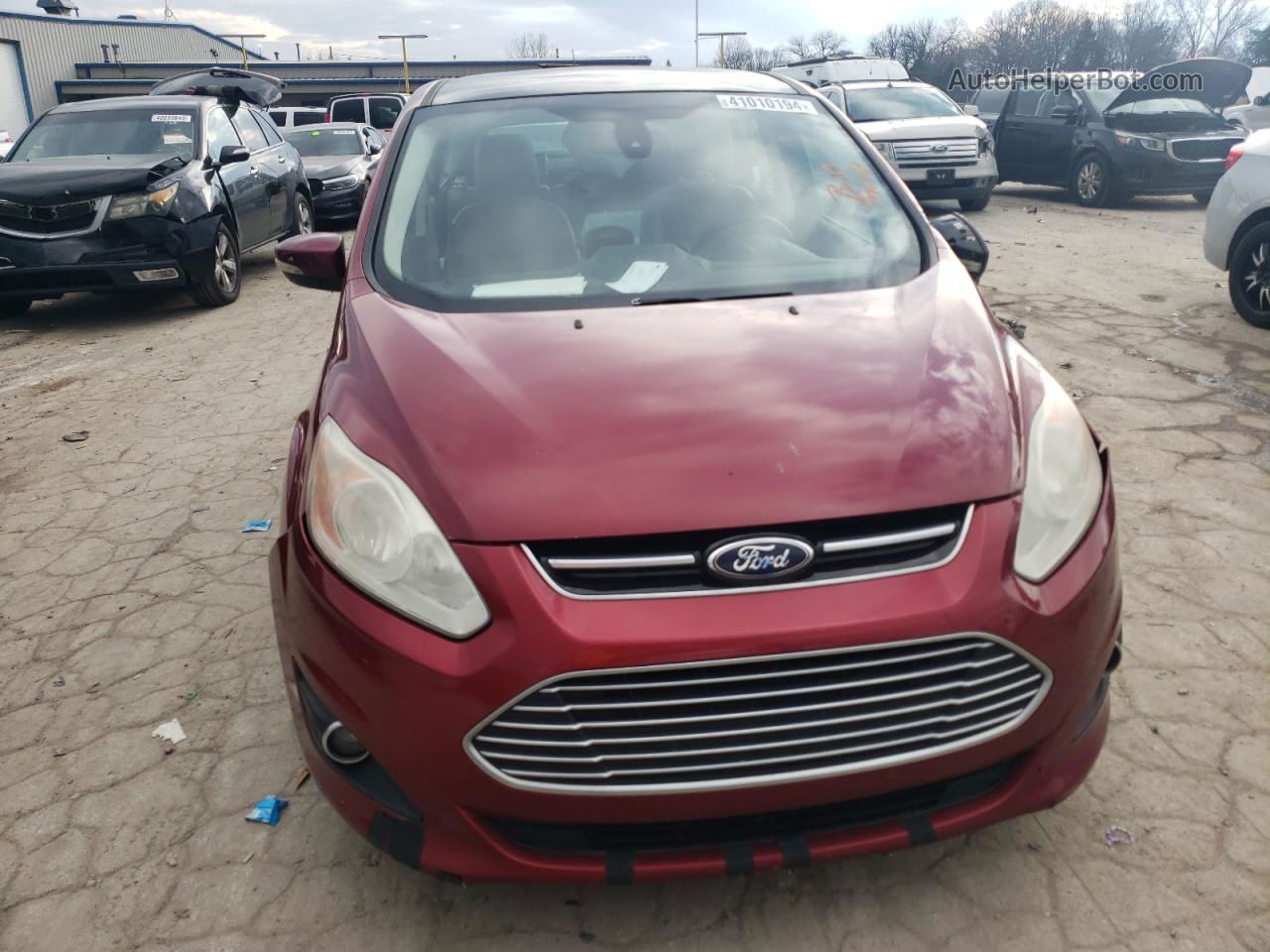 2013 Ford C-max Sel Red vin: 1FADP5BU4DL556803