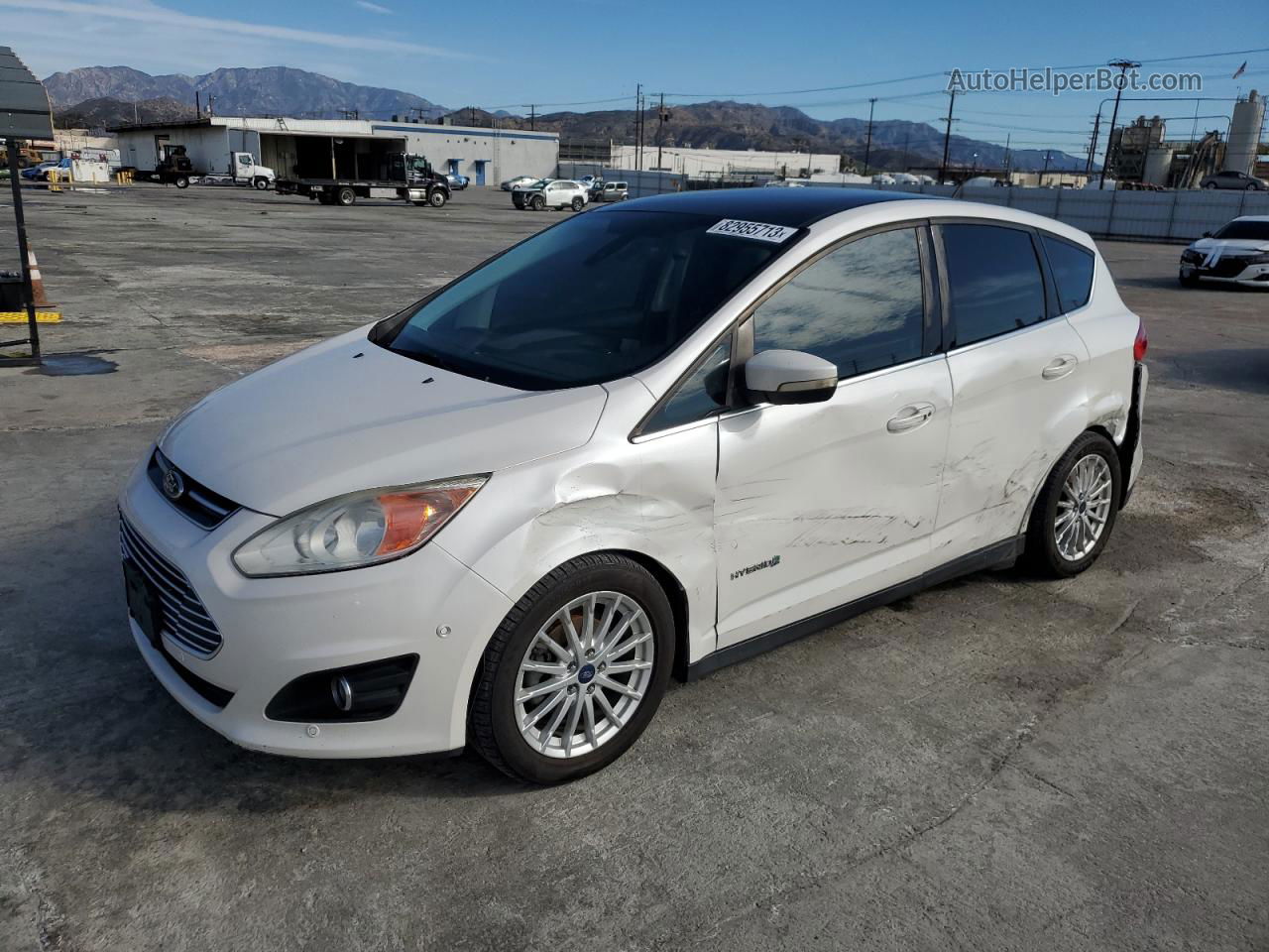 2014 Ford C-max Sel White vin: 1FADP5BU4EL506890