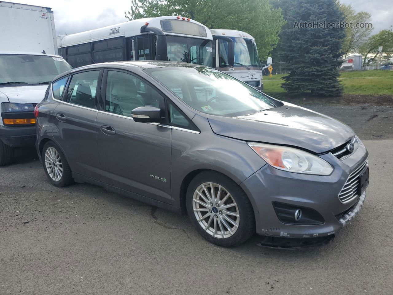 2014 Ford C-max Sel Gray vin: 1FADP5BU4EL514889