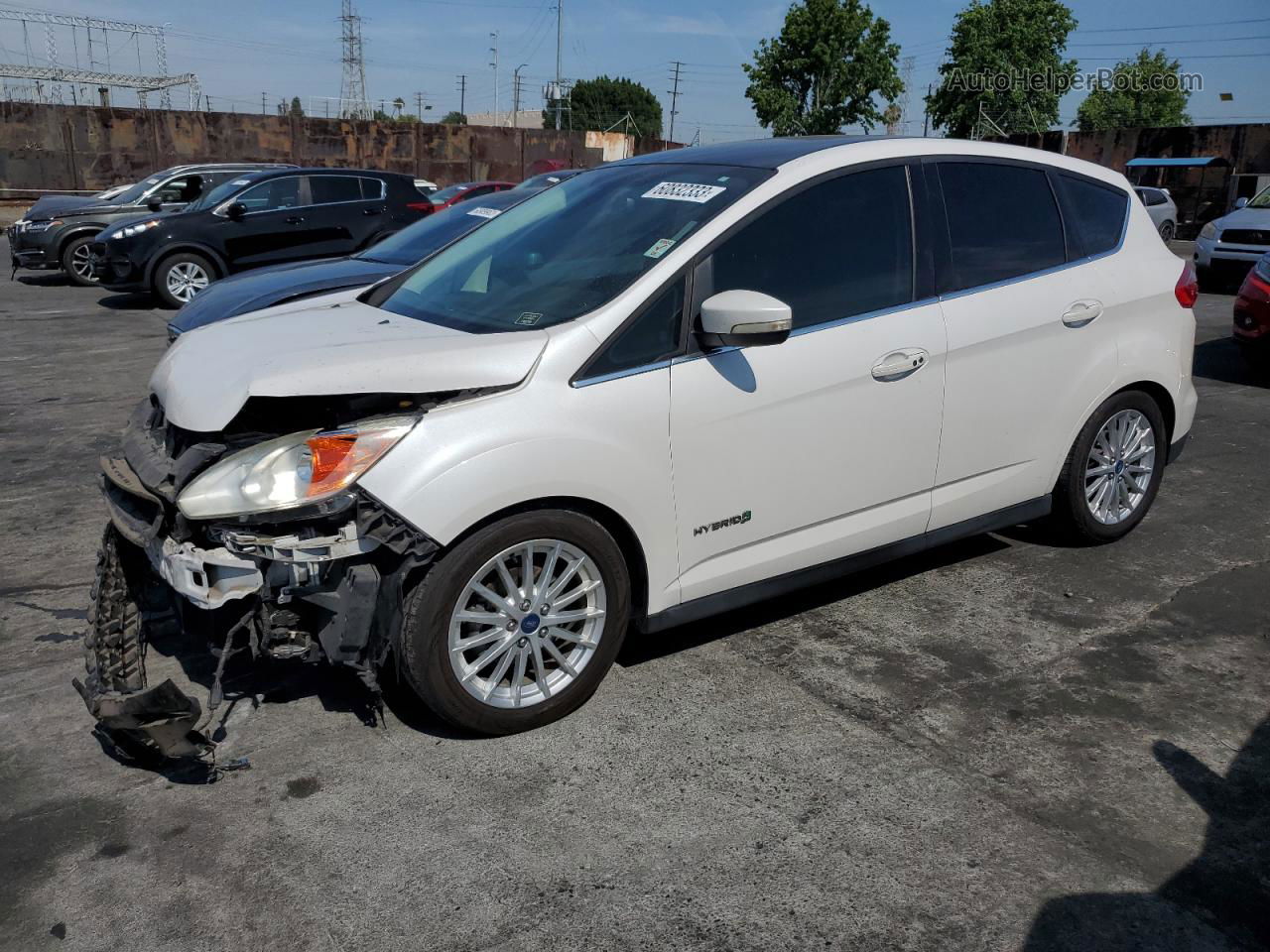 2013 Ford C-max Sel White vin: 1FADP5BU5DL500336