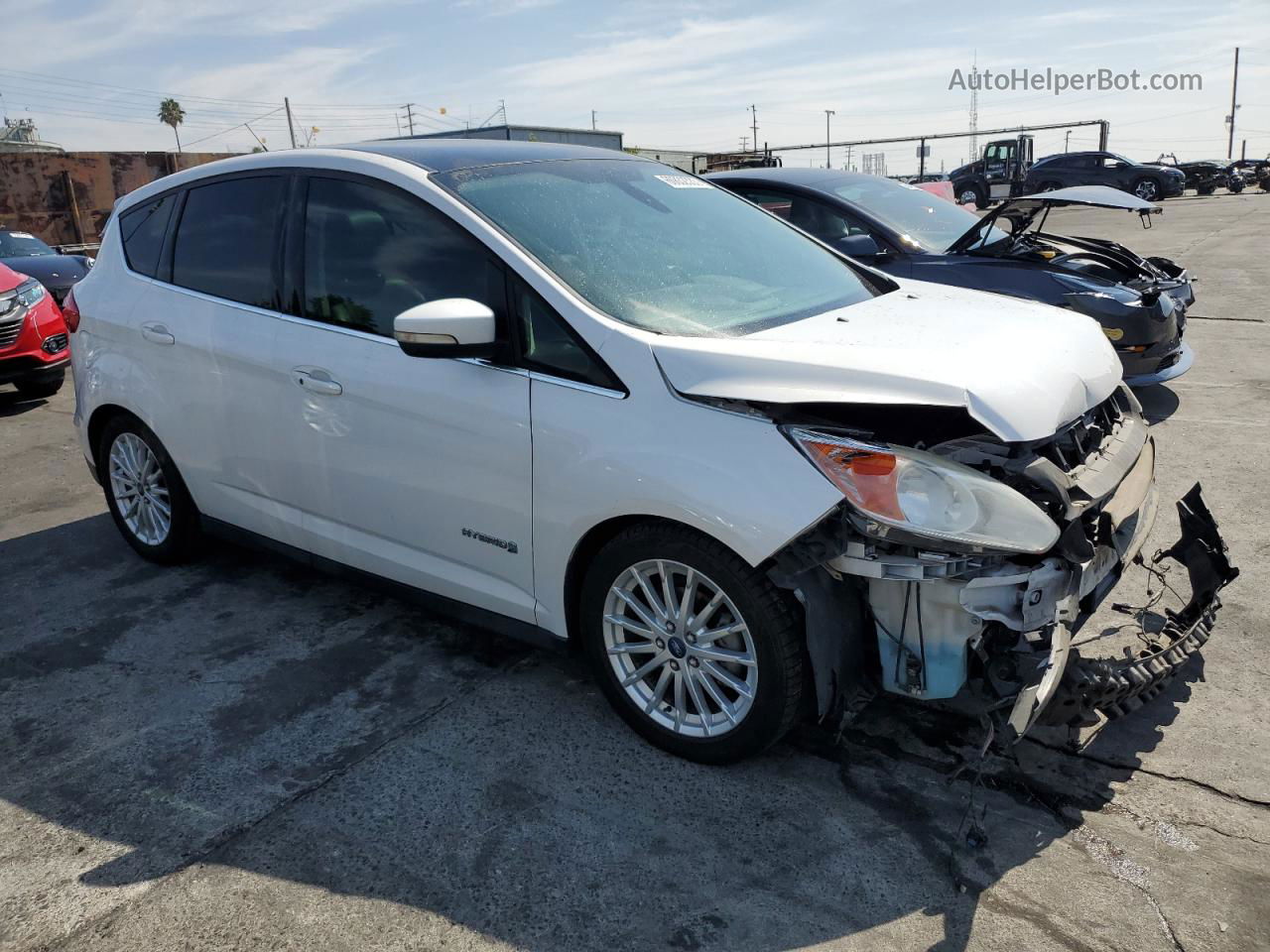 2013 Ford C-max Sel White vin: 1FADP5BU5DL500336