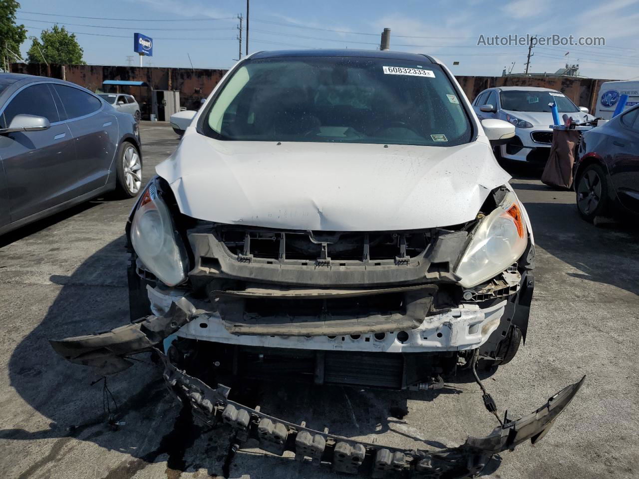 2013 Ford C-max Sel White vin: 1FADP5BU5DL500336