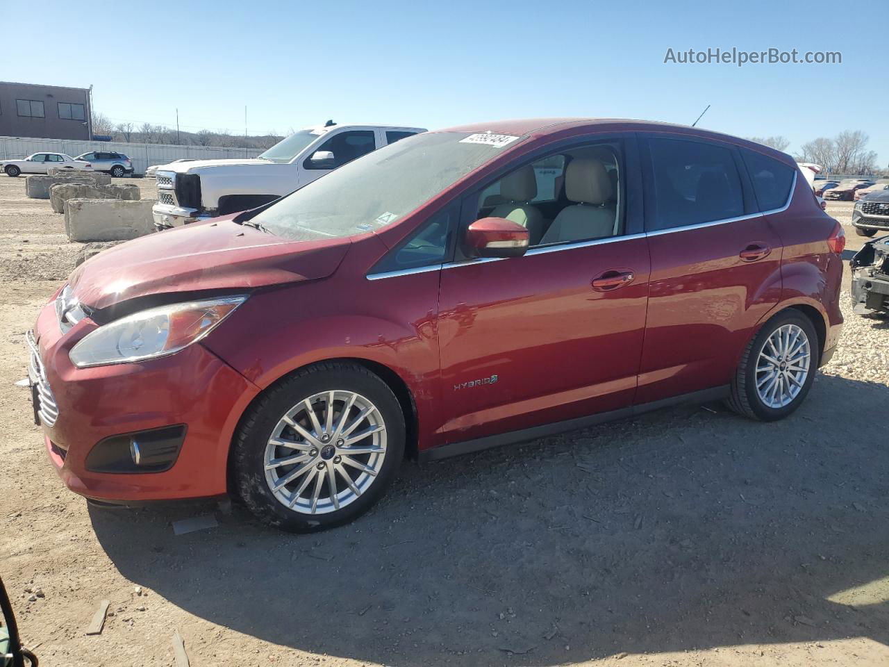 2013 Ford C-max Sel Red vin: 1FADP5BU5DL530632