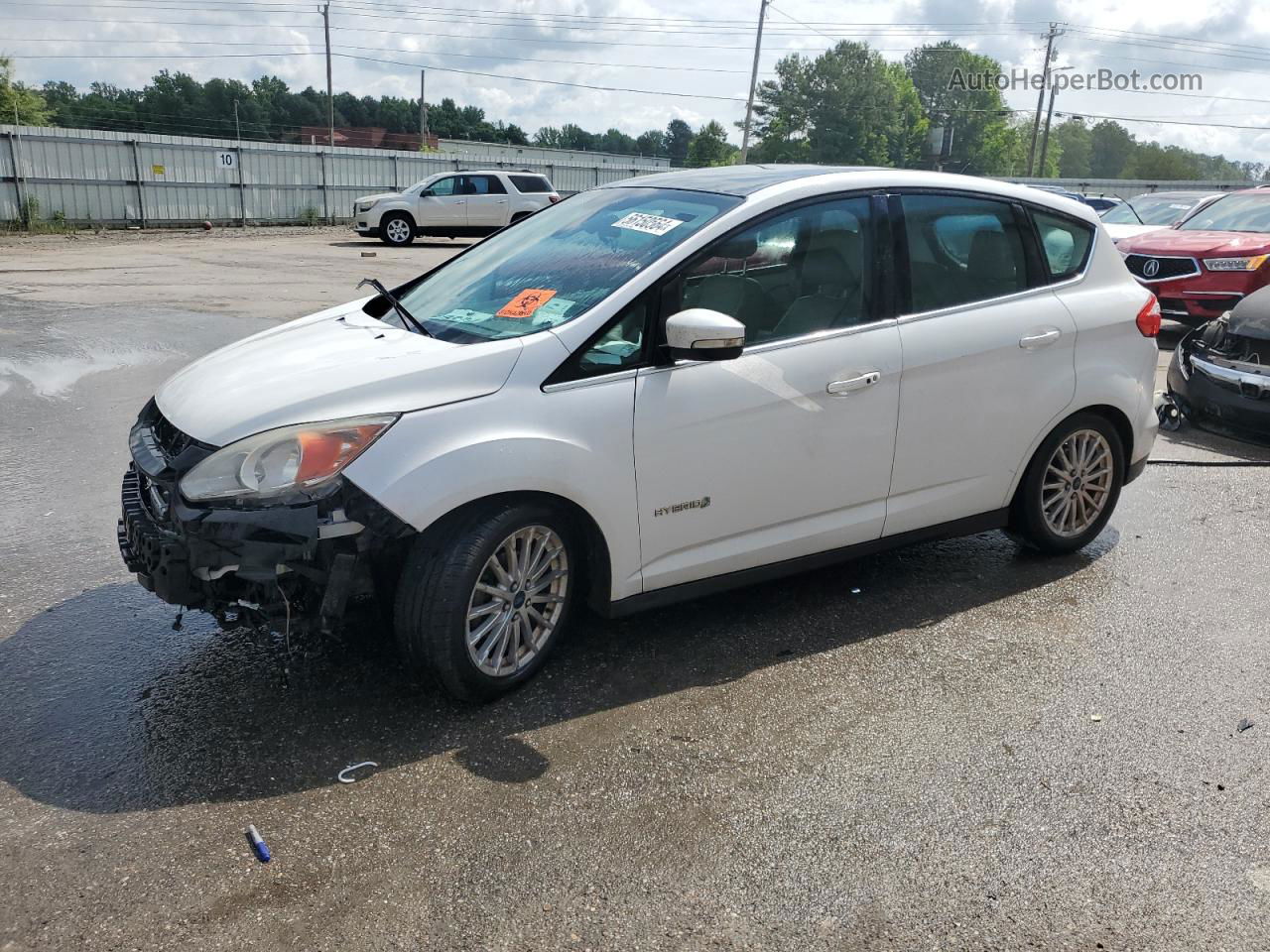 2013 Ford C-max Sel White vin: 1FADP5BU5DL532526