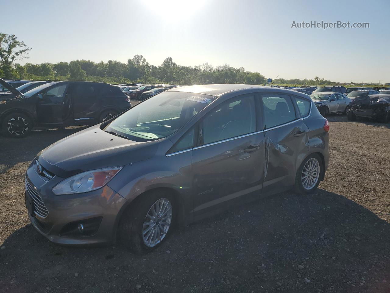 2013 Ford C-max Sel Gray vin: 1FADP5BU5DL552341