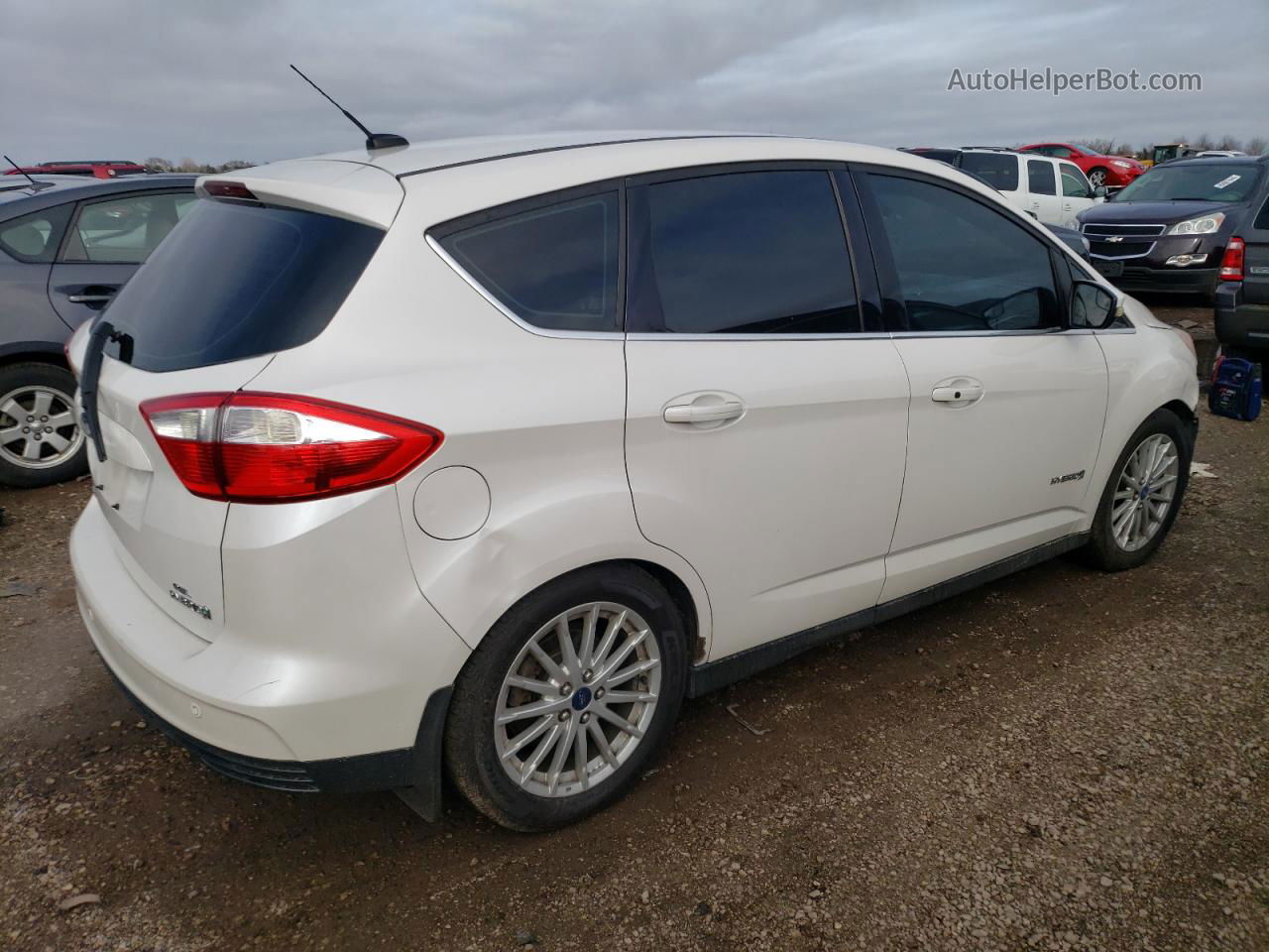 2013 Ford C-max Sel White vin: 1FADP5BU6DL504265