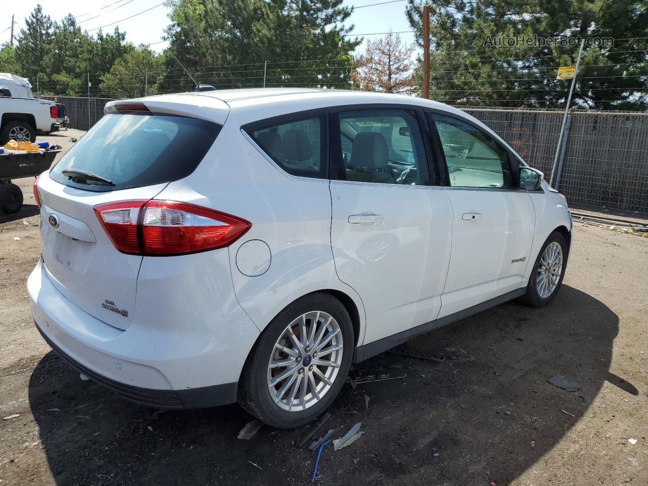 2013 Ford C-max Sel White vin: 1FADP5BU6DL510776