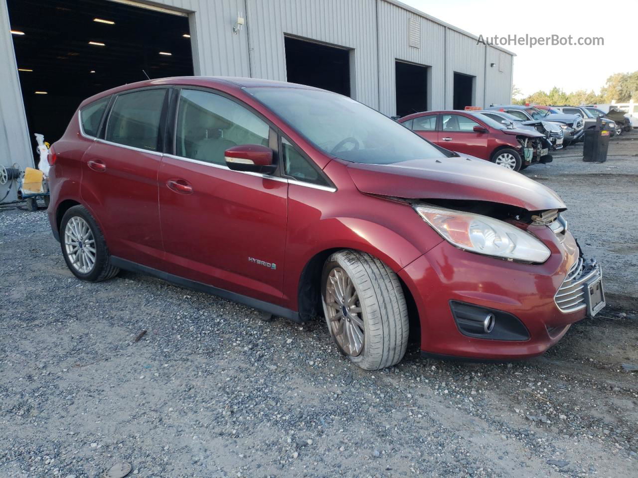 2013 Ford C-max Sel Burgundy vin: 1FADP5BU6DL530087