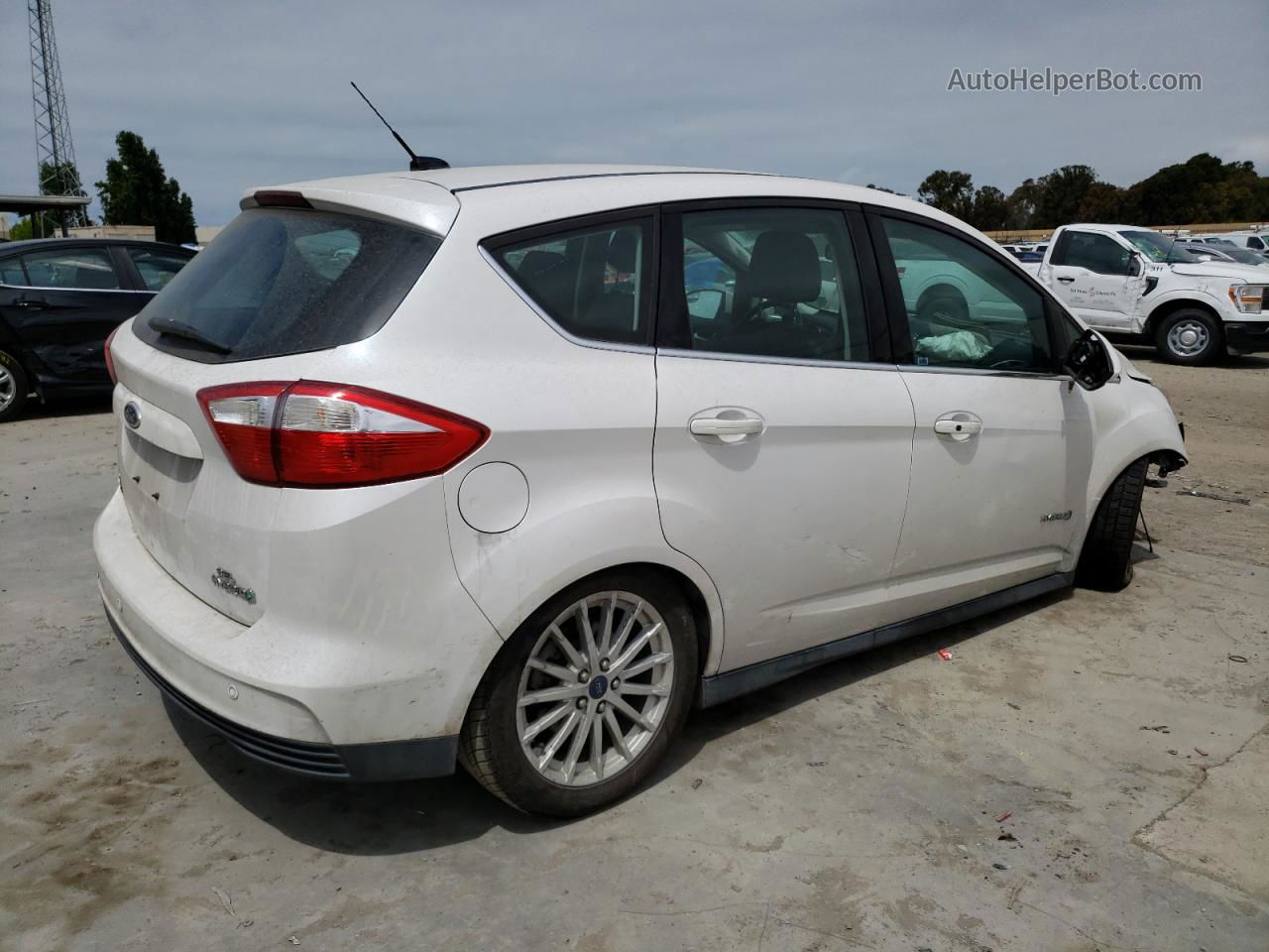 2013 Ford C-max Sel White vin: 1FADP5BU6DL536004