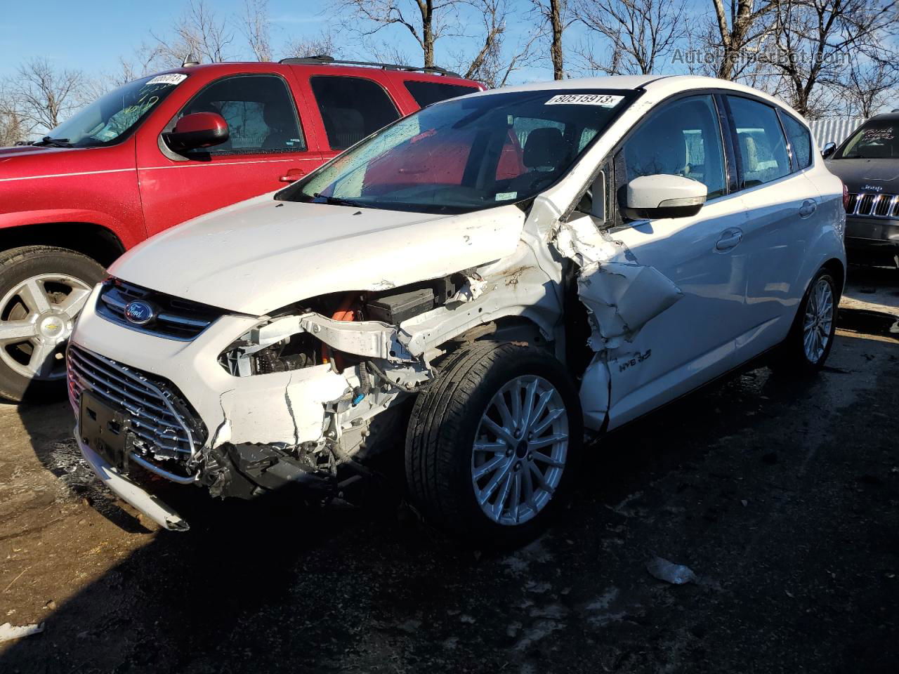 2013 Ford C-max Sel White vin: 1FADP5BU6DL538903