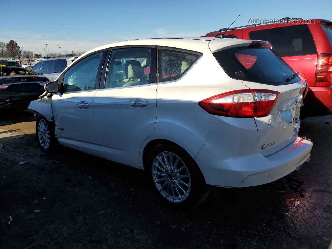 2013 Ford C-max Sel White vin: 1FADP5BU6DL538903