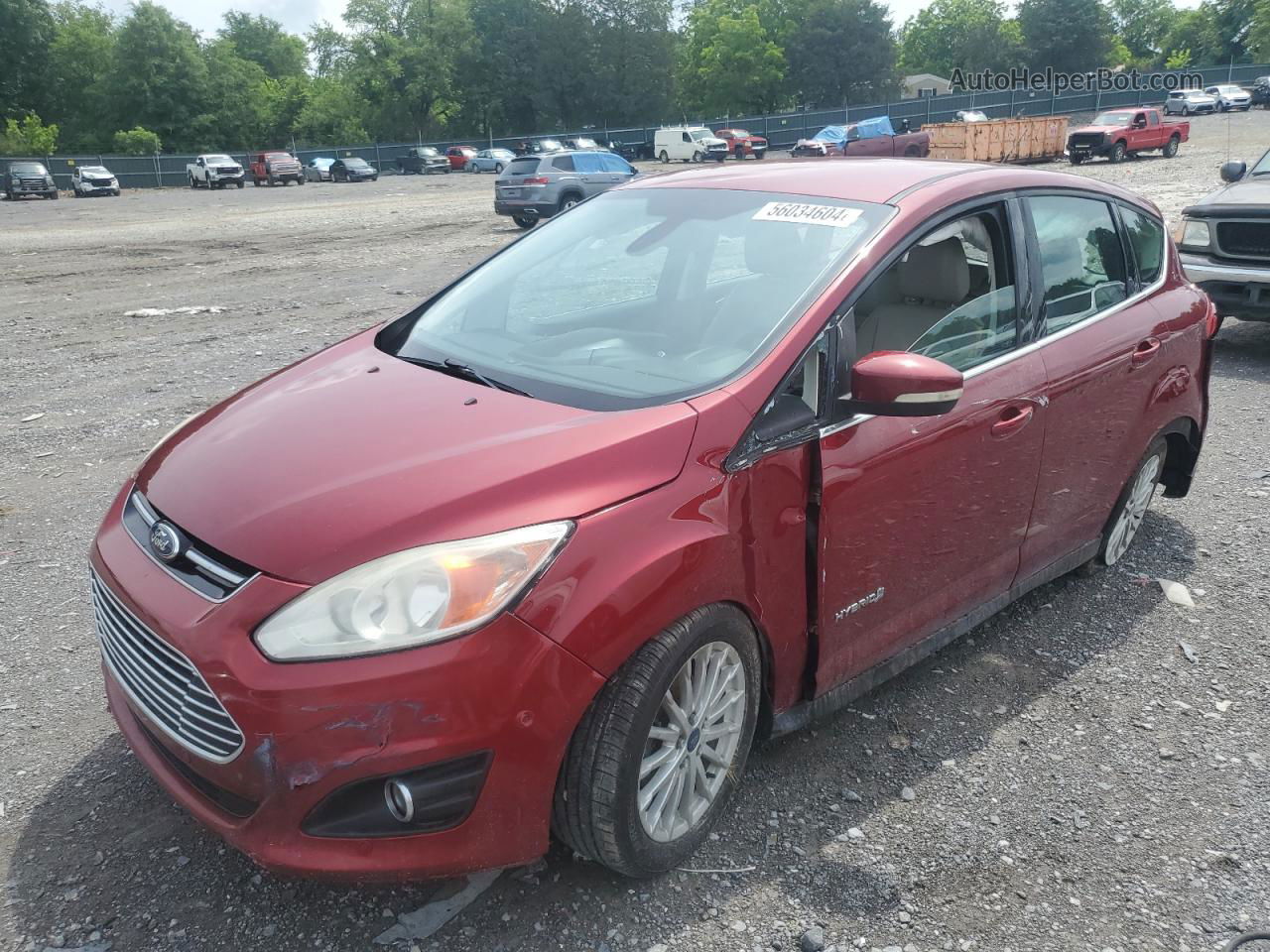 2013 Ford C-max Sel Red vin: 1FADP5BU6DL540358