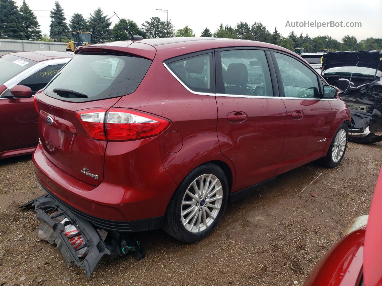 2013 Ford C-max Sel Red vin: 1FADP5BU6DL547536